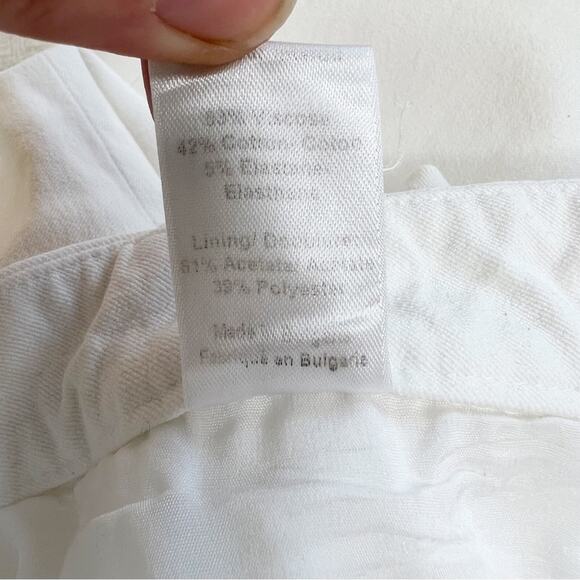 Joseph New Eliston Stretch-Gabardine Slim-Leg Trousers White Sz 6 - Picture 12 of 15